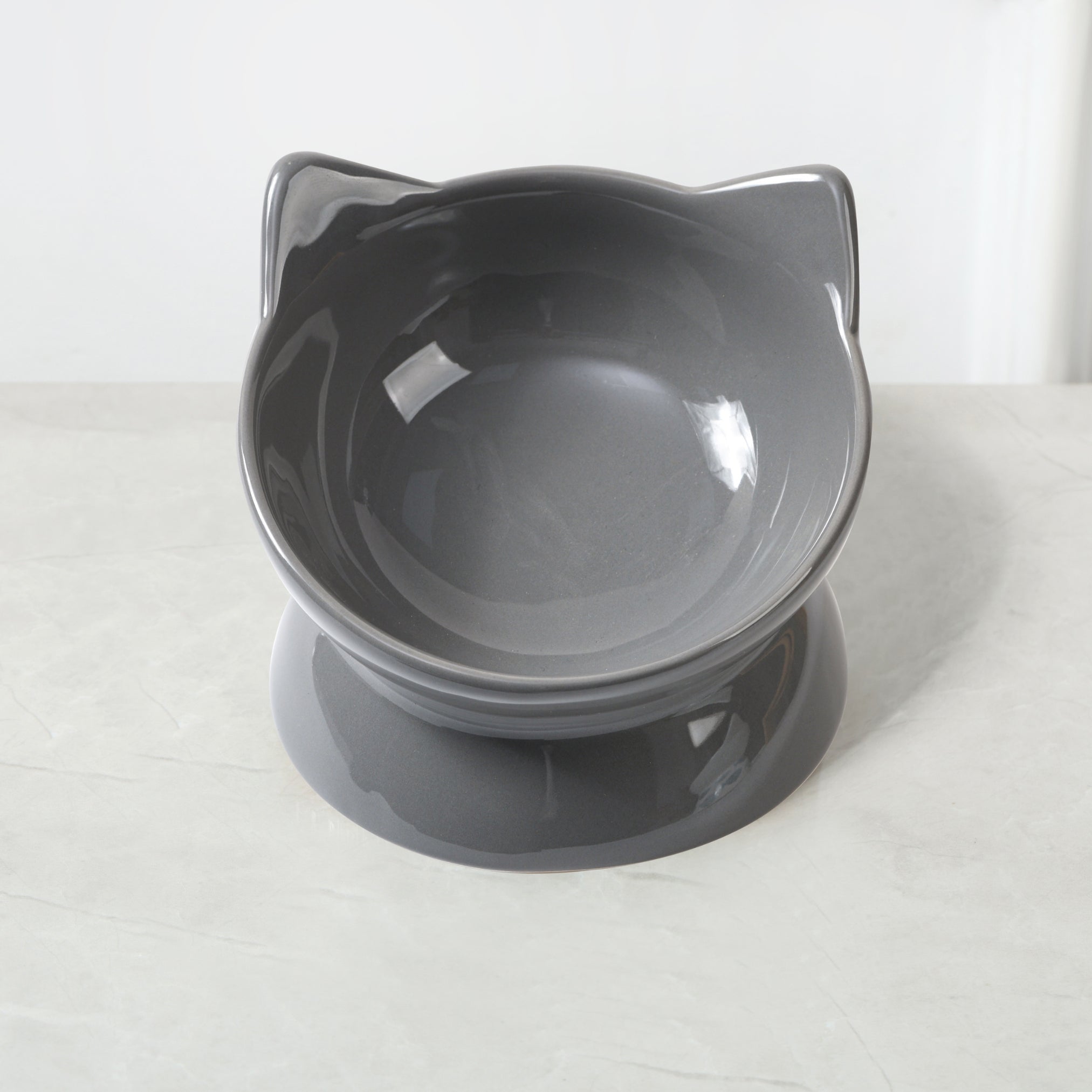 OSCAR TILT CAT BOWL SET OF TWO - GREY - Park Life Designs