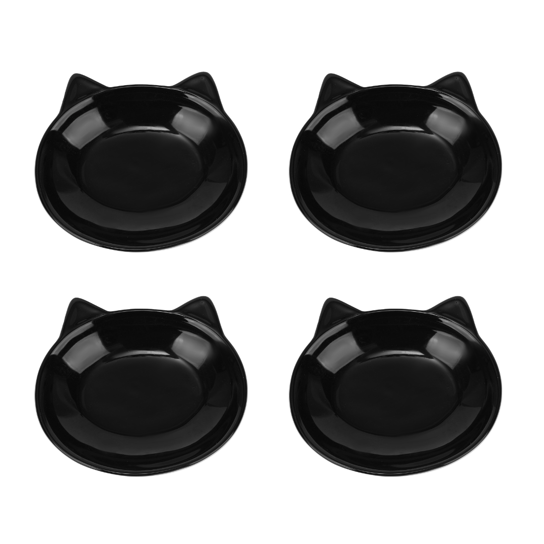 MILO CAT DISH SET OF 4 - BLACK