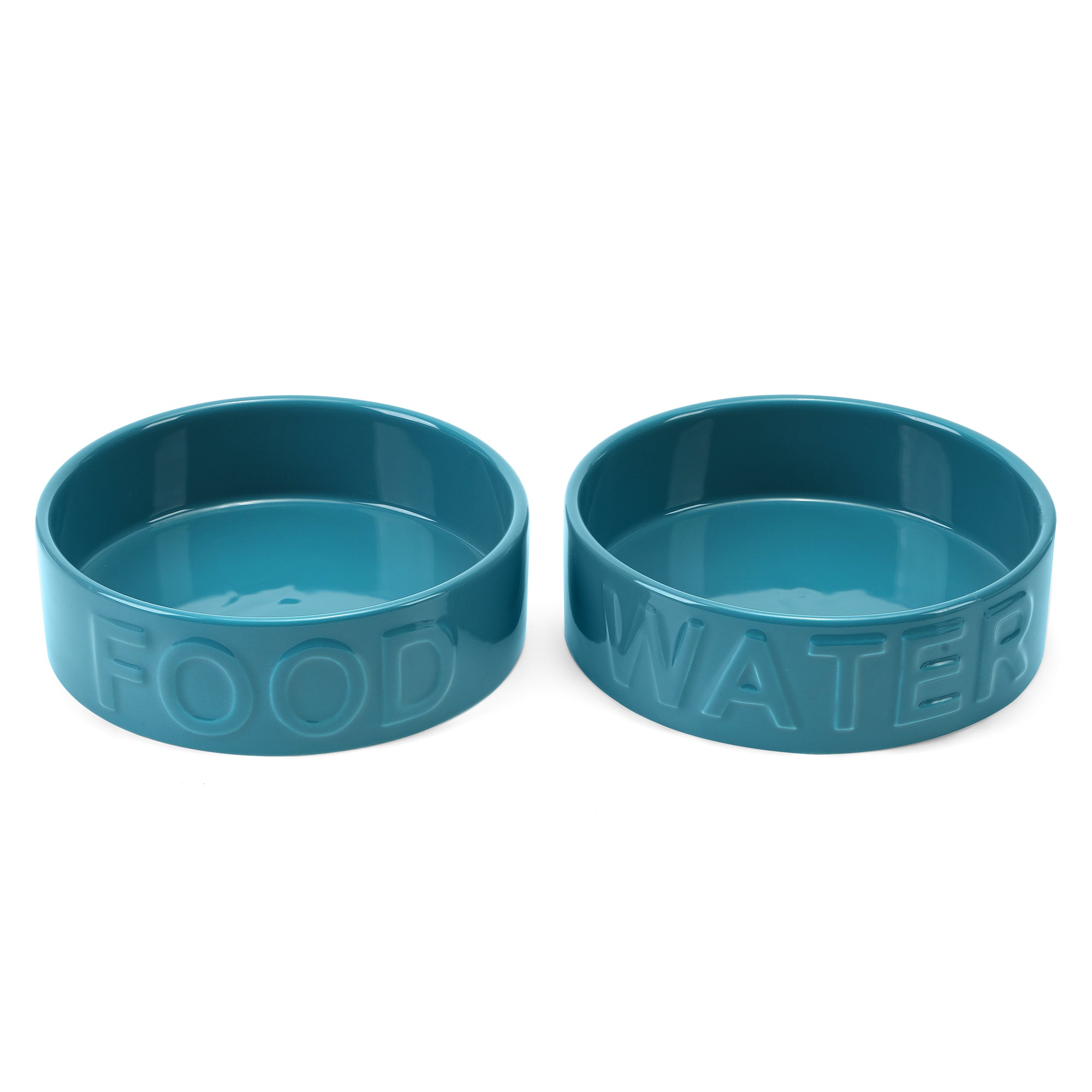 SET OF CLASSIC WATER AND FOOD BOWL AZURE