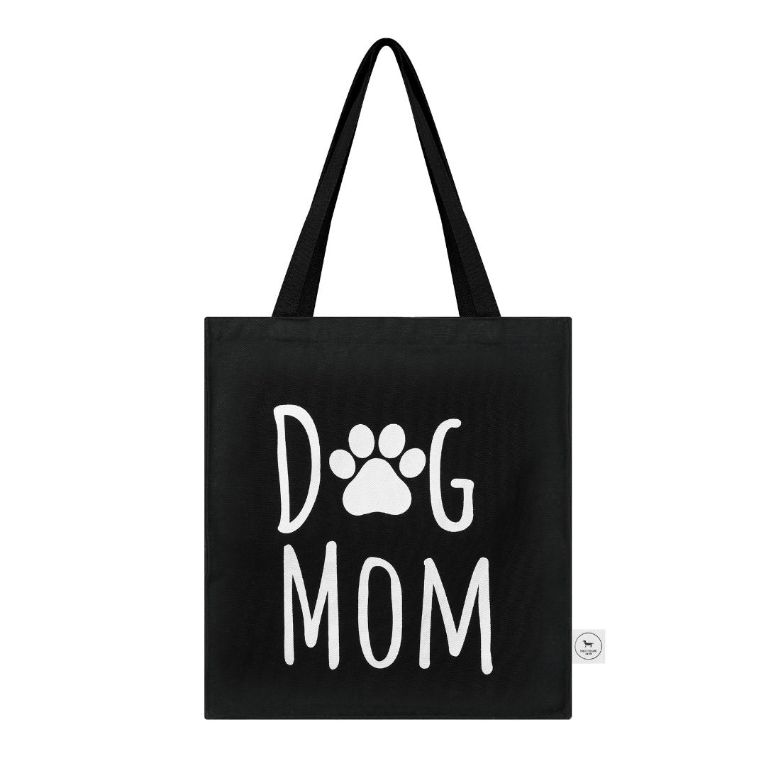 DOG MOM TOTE BAG - BLACK