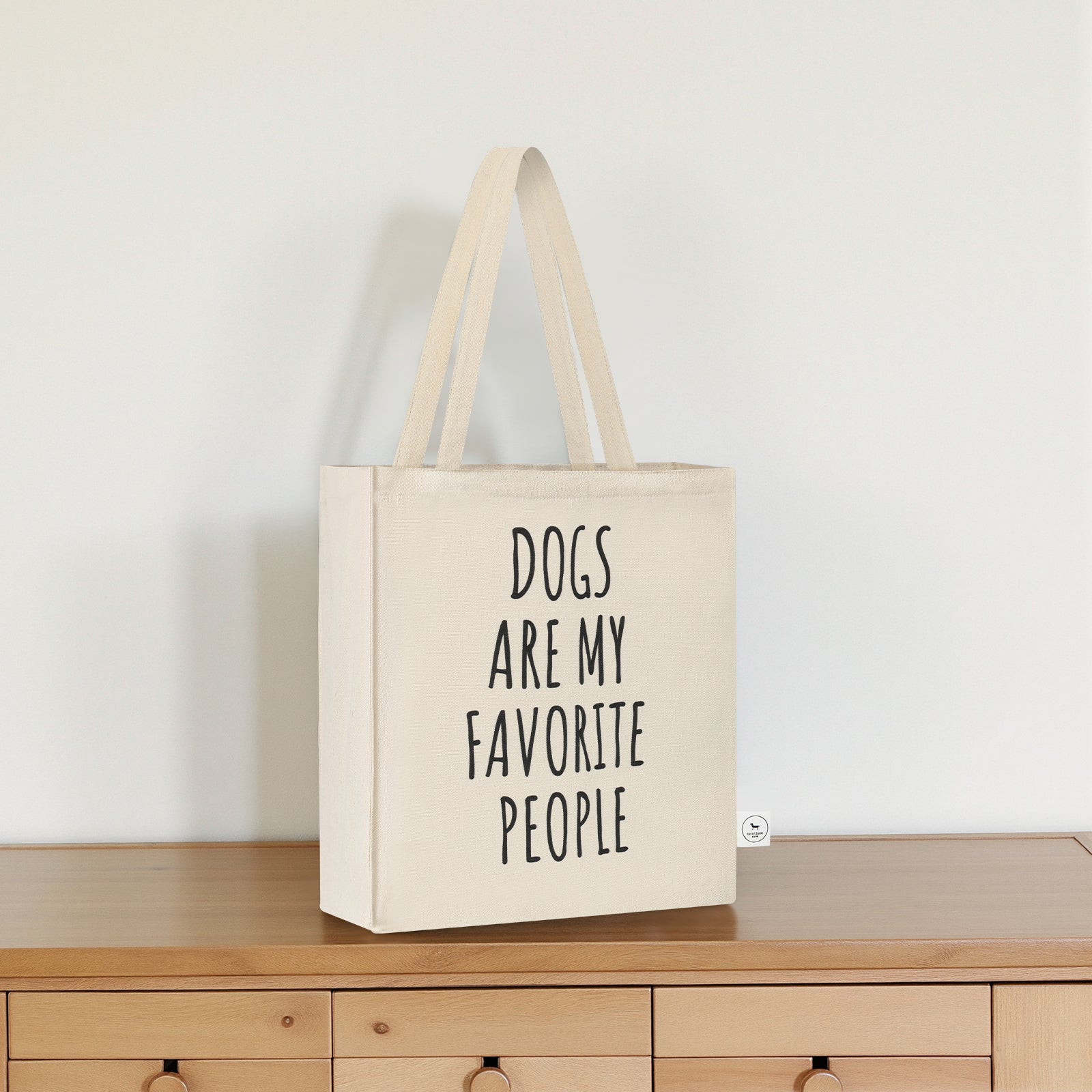 DOG ARE MY FAVE TOTE BAG - CREAM