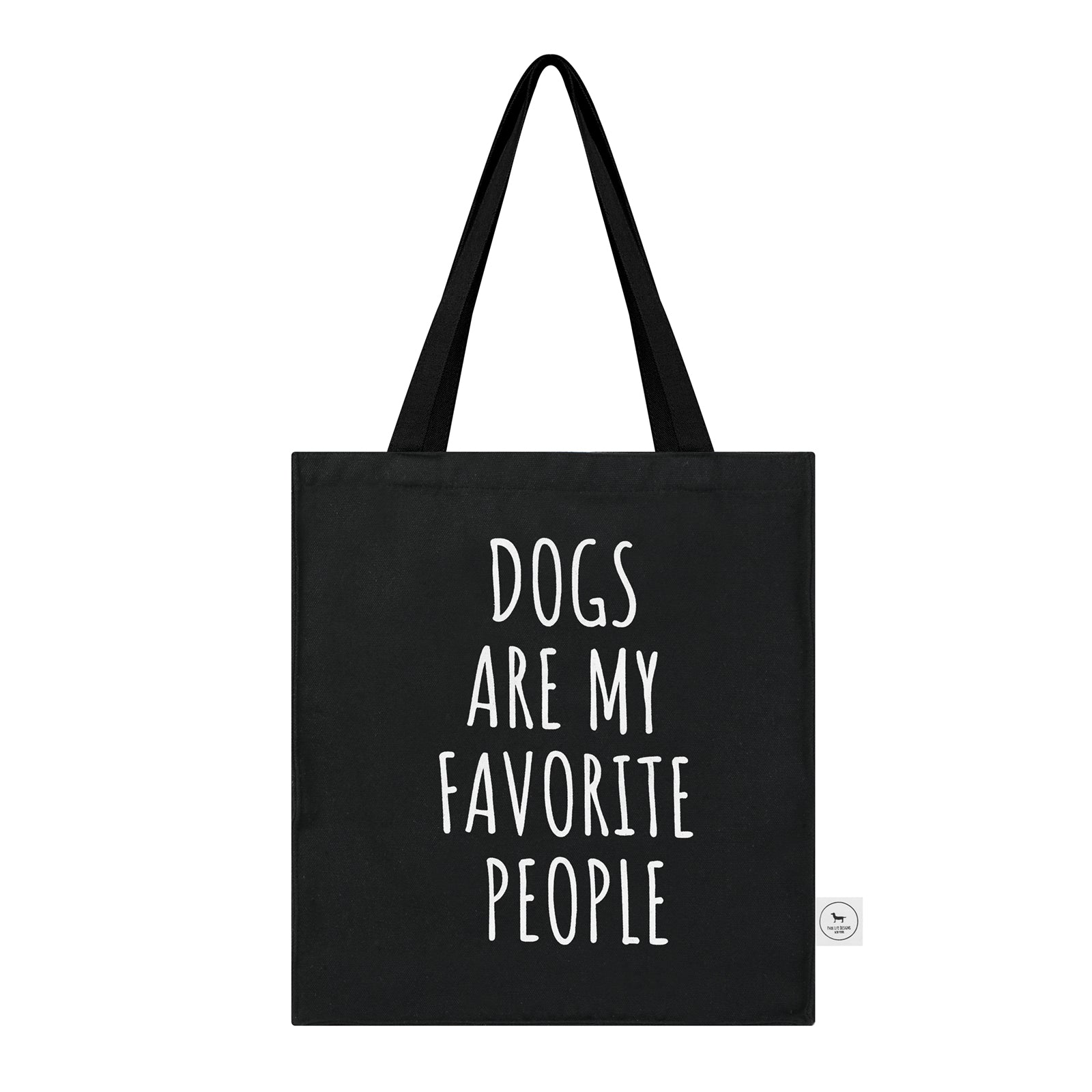 DOG ARE MY FAVE TOTE BAG - BLACK