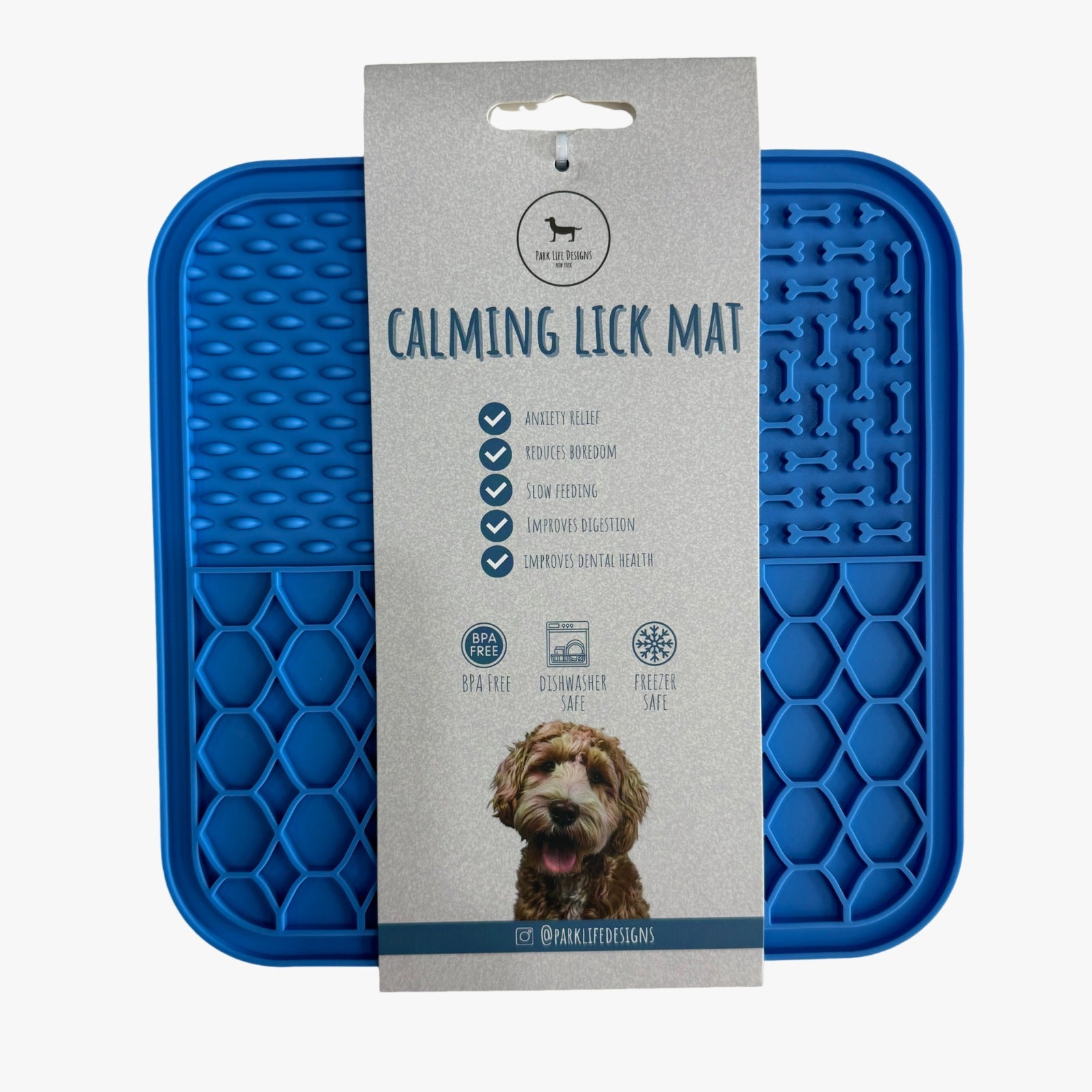 CALMING LICK MAT - DARK BLUE