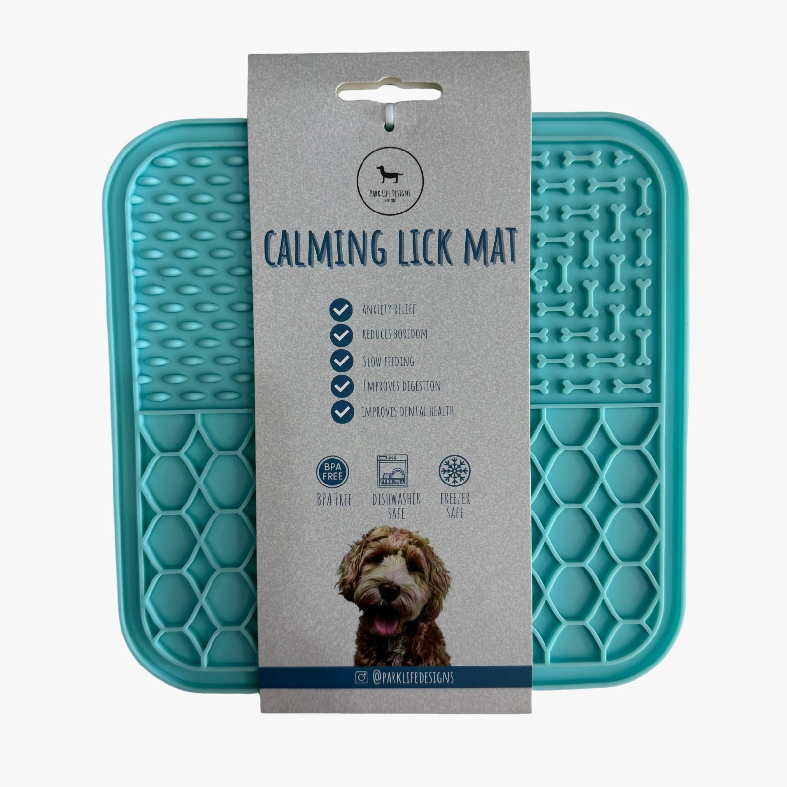 CALMING LICK MAT - LIGHT BLUE