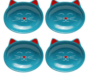 OSCAR CAT DISH SET OF 4 - BLUE - Park Life Designs