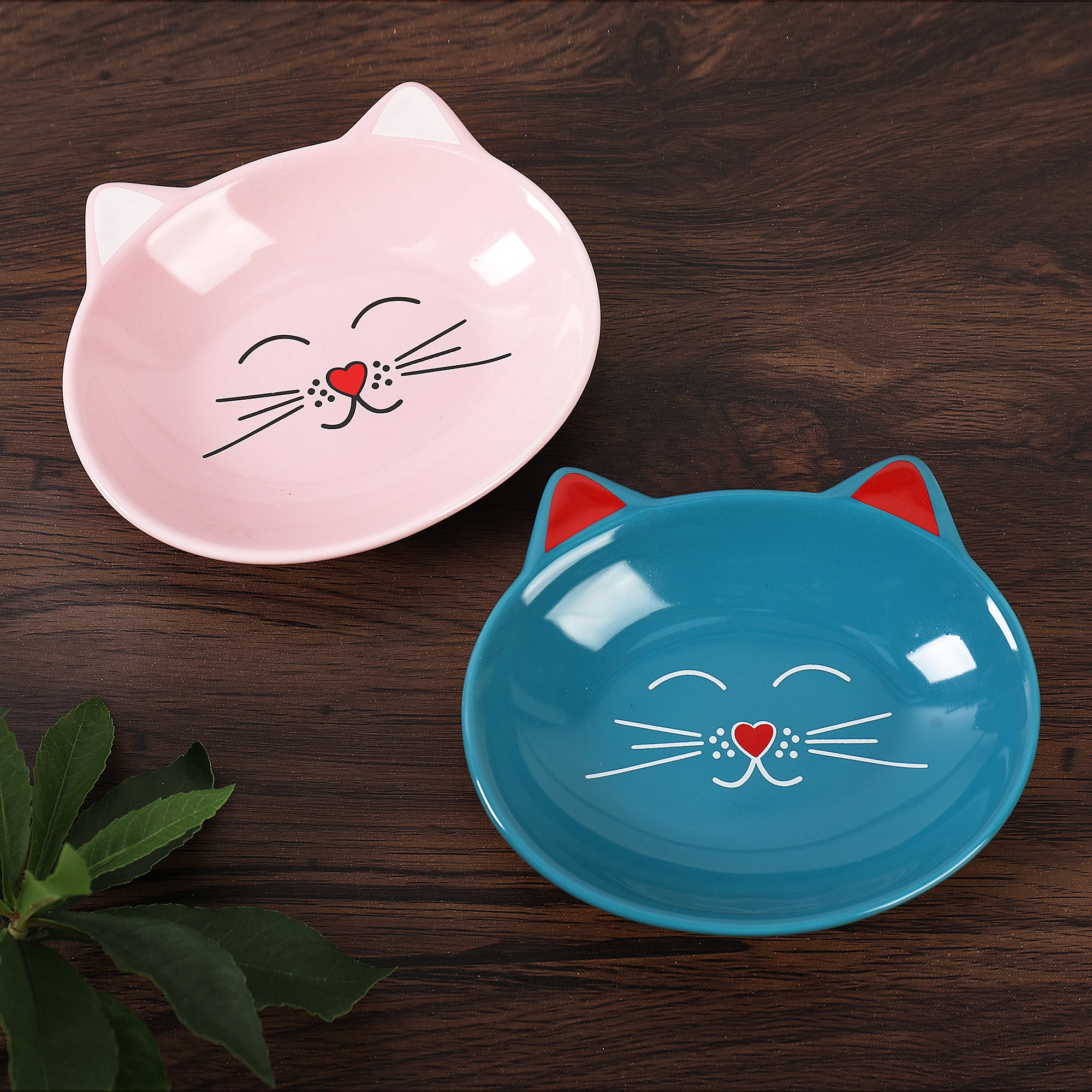 OSCAR CAT DISH SET OF 4 - BLUE - Park Life Designs